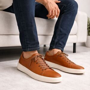 Wolf & Shepherd Cruise Lo Men's Sneakers Shoes Size 12.5 EU 45.5 Caramel Brown